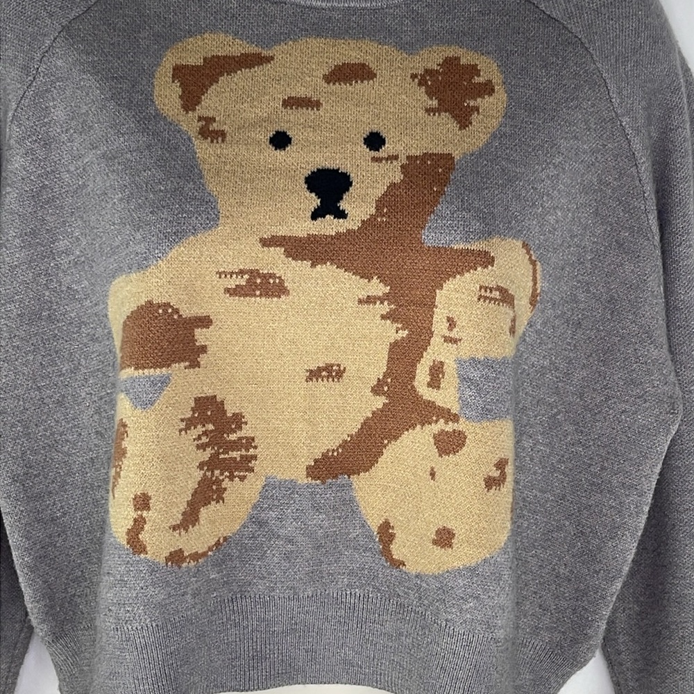 Hippie Rose Teddy Bear Grey Jumper - Picture 3 of 8